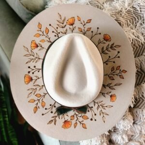 Calendula Blossoms: Cream Fedora
