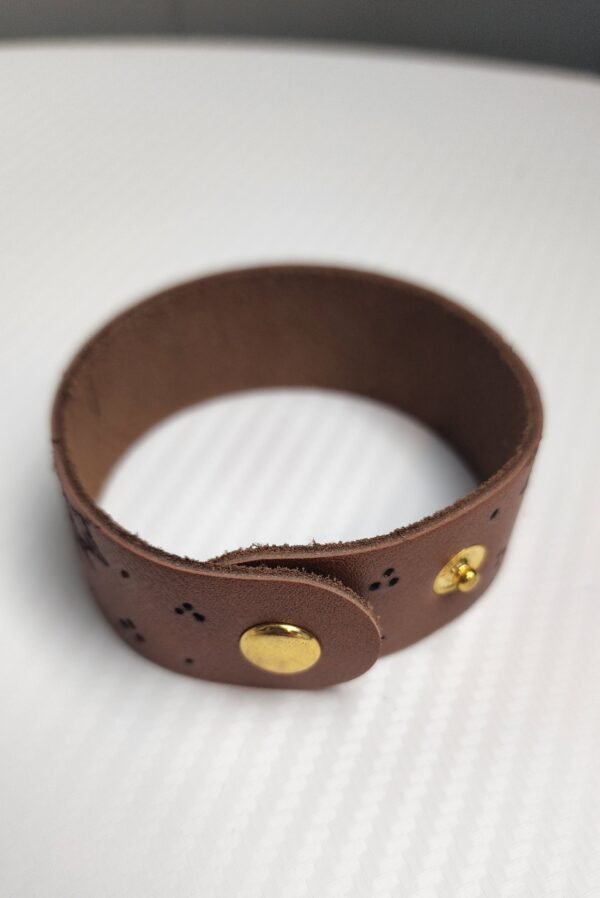 Leather Sunflower Bracelet - Image 4